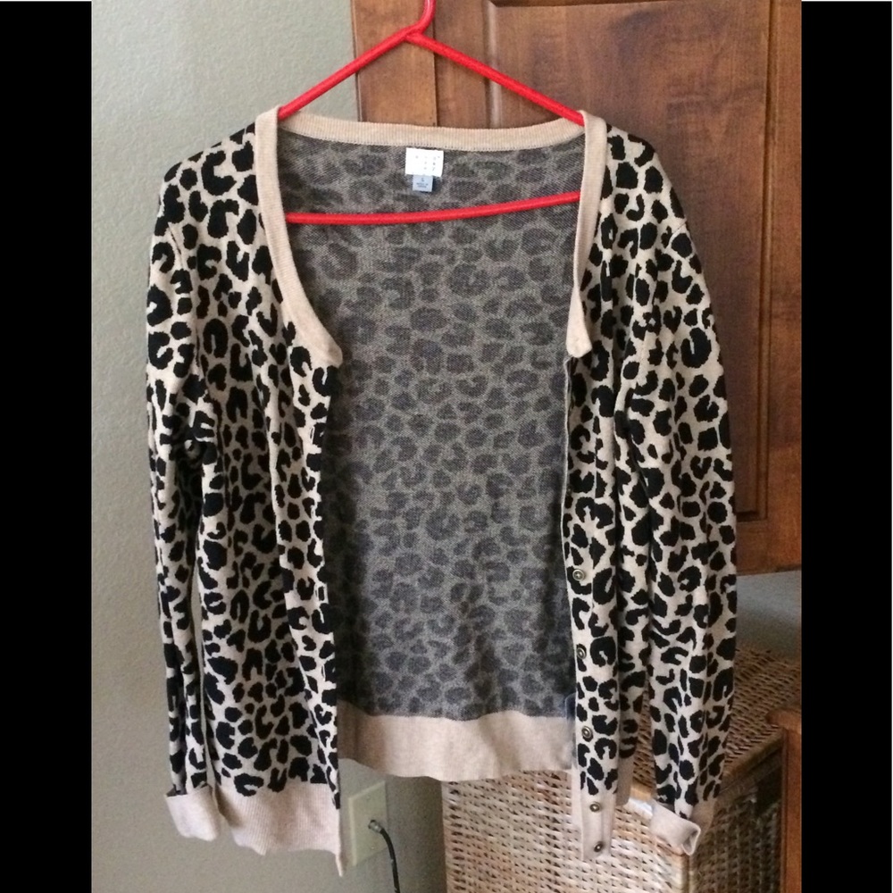 Animal print cardigan